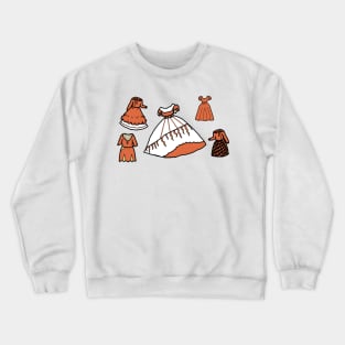 Orange Cream Party Dresses Crewneck Sweatshirt